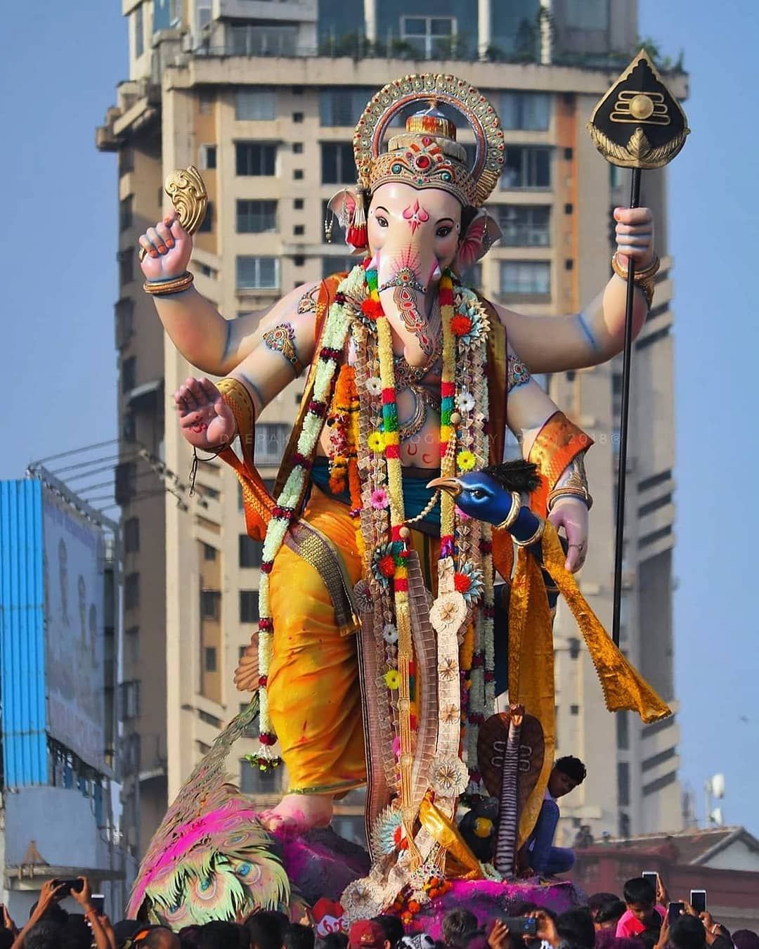 Image may contain: 1 person, standing and outdoor. Ganesha, Ganesh chaturthi photo, Ganesh ji image