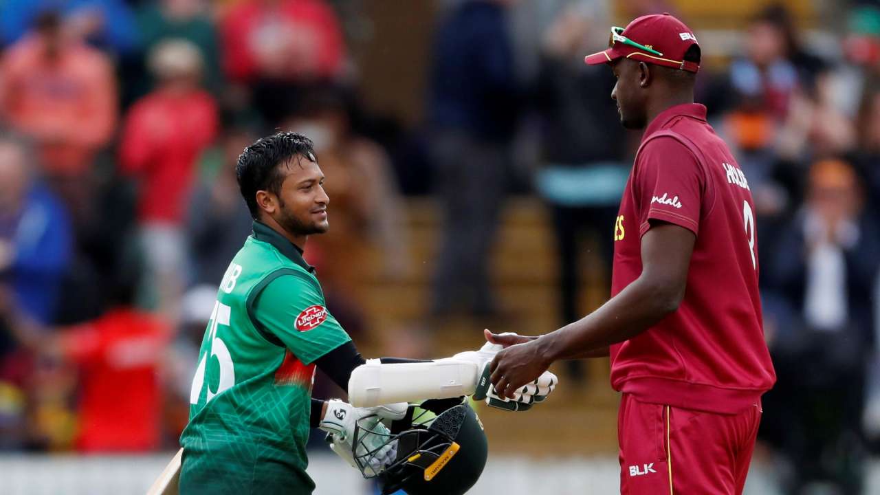 WI vs BAN, World Cup 2019: Bangladesh ride on Shakib Al Hasan's century to thrash West Indies