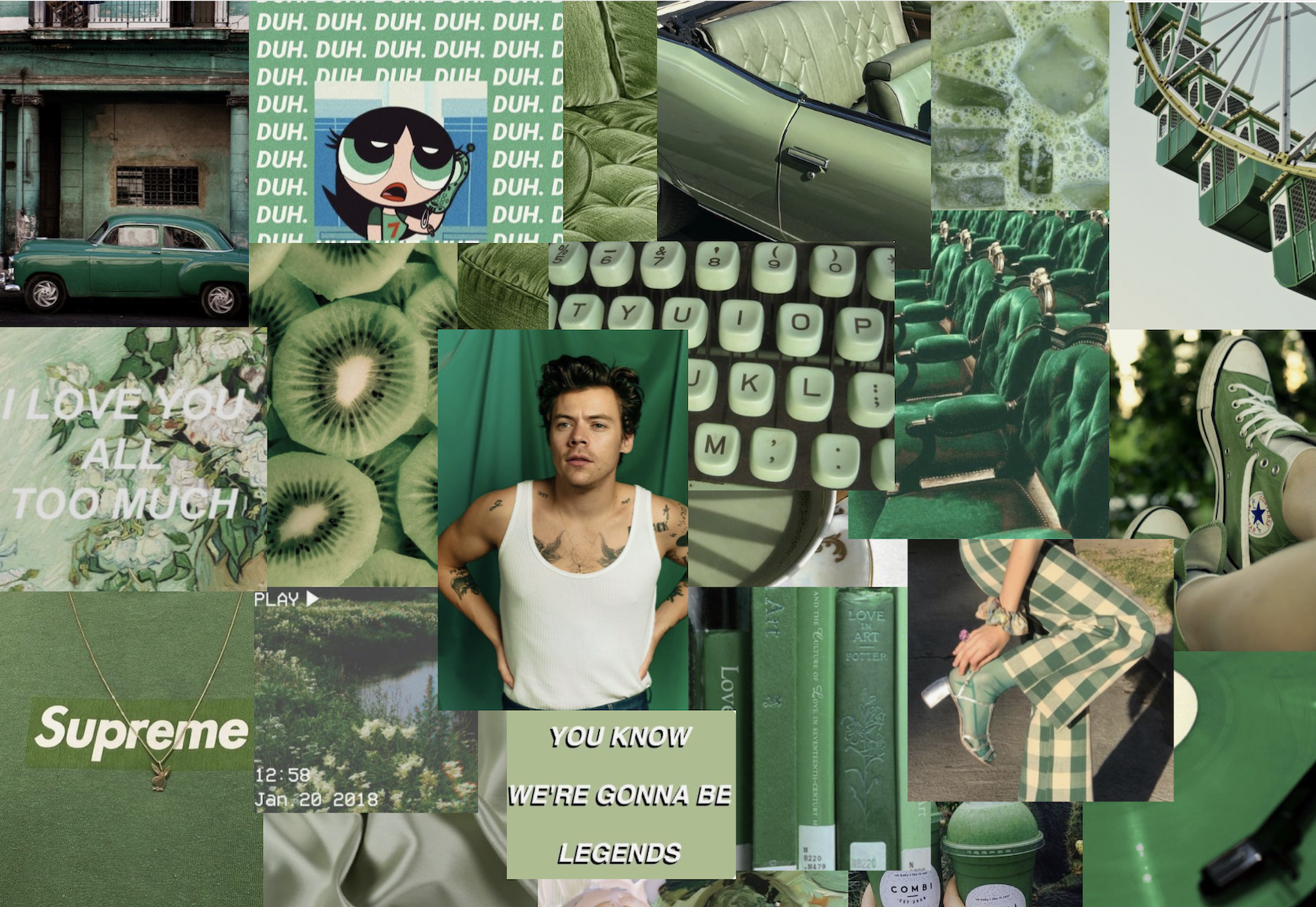 green computer wallpaper. Desktop wallpaper macbook, Harry styles wallpaper, Laptop wallpaper desktop wallpaper
