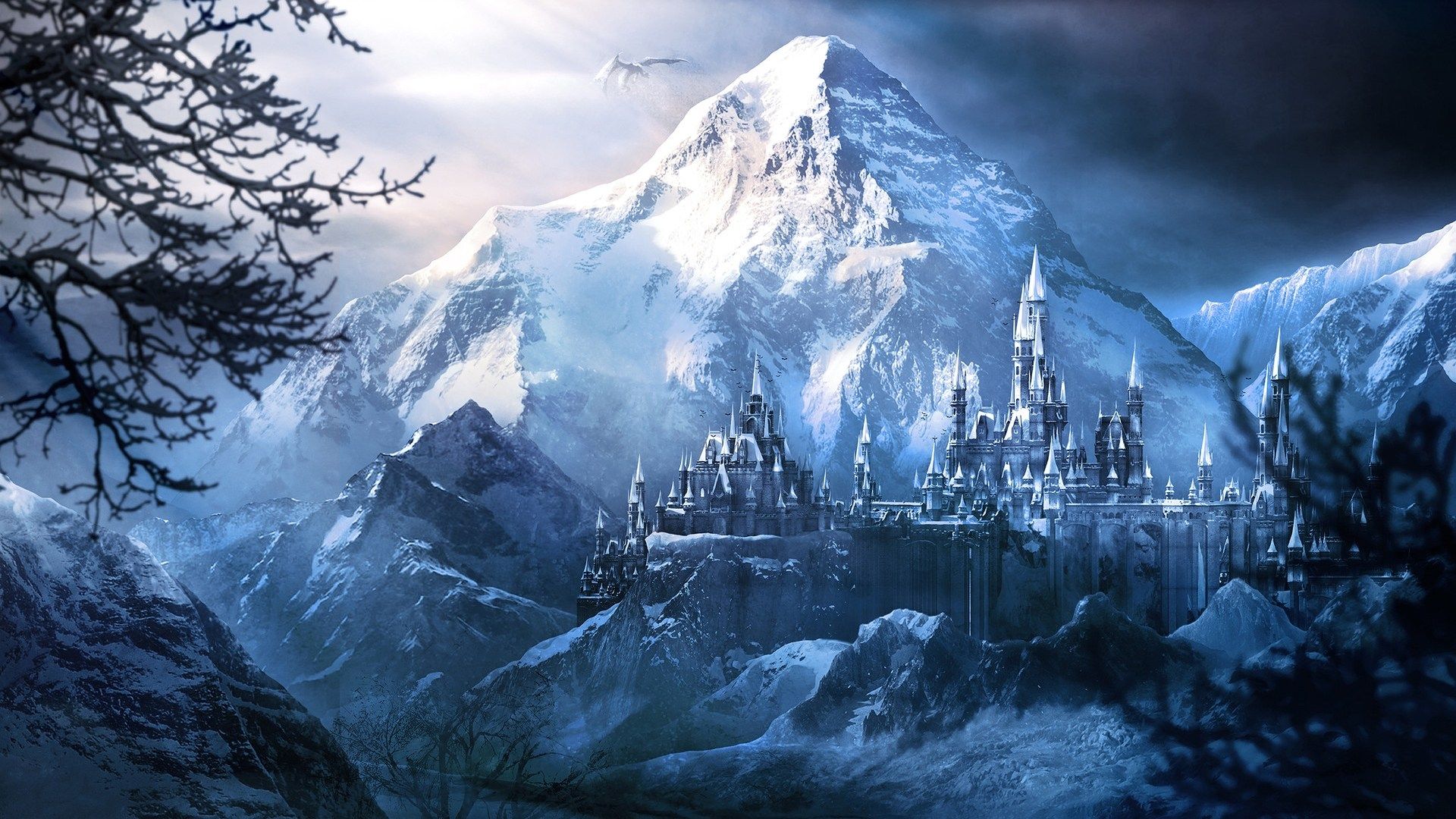 Winter In Mountains Wallpaper Landscape Background Wallpaper & Background Download