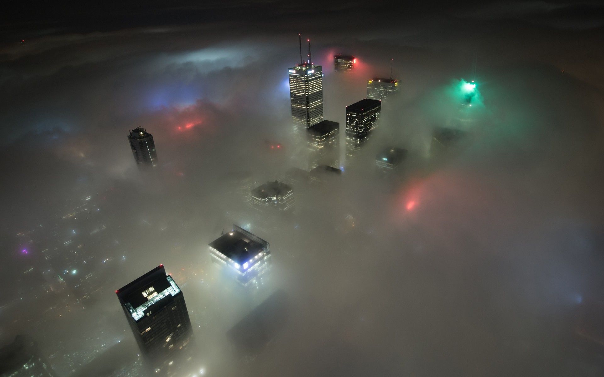 The Toronto Skyline Submerged In Fog [x Post R Pics]