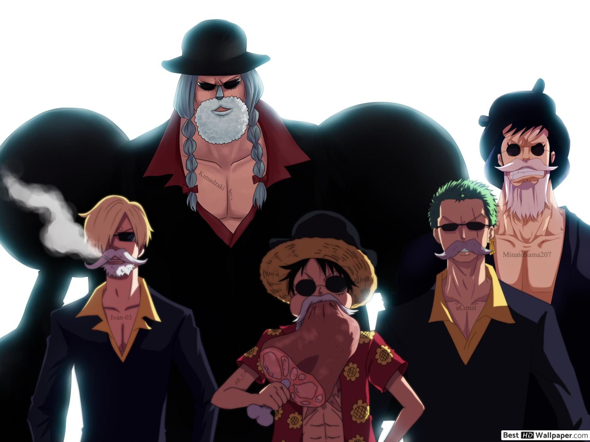 One Piece D. Luffy, Roronoa Zoro, Sanji, Kin'emon, Franky HD wallpaper download