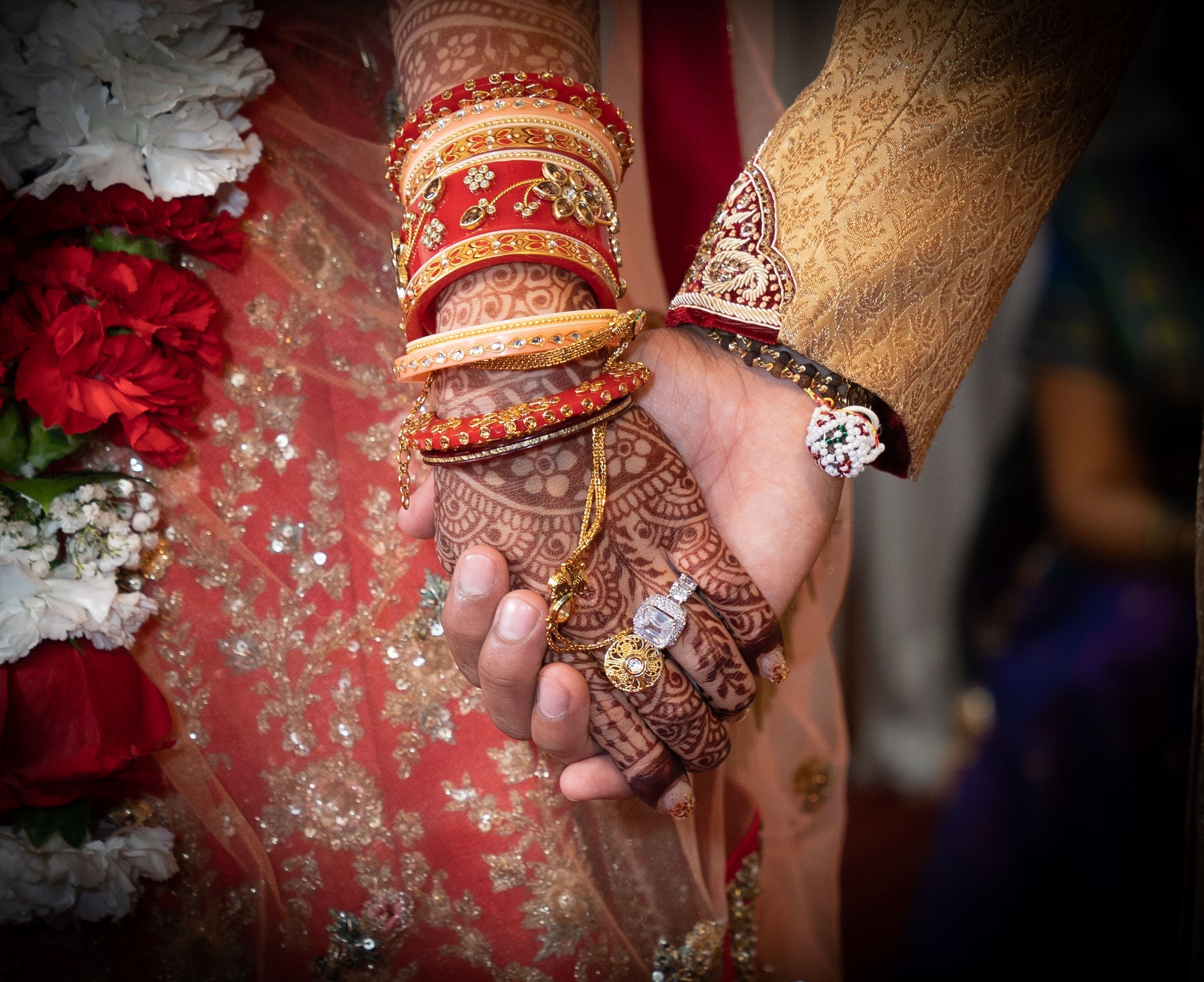 Free of engagement ring, indian wedding