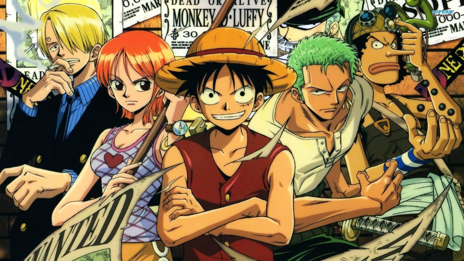 One Piece Sanji Nami Luffy Zoro Ussop HD Wallpaper