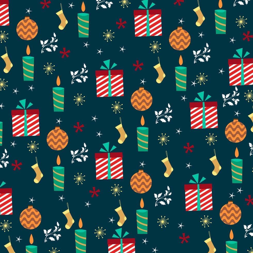 christmas wallpaper design with gifts and candles. Merry christmas card design, Christmas pattern background, Christmas card design