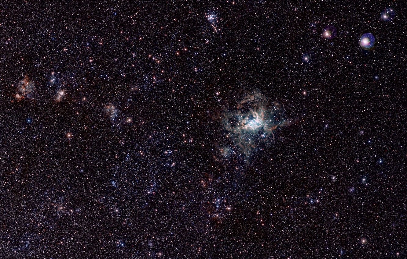 Wallpaper Tarantula Nebula, VISTA Magellanic Cloud Survey, Doradus Star Forming Region Image For Desktop, Section космос