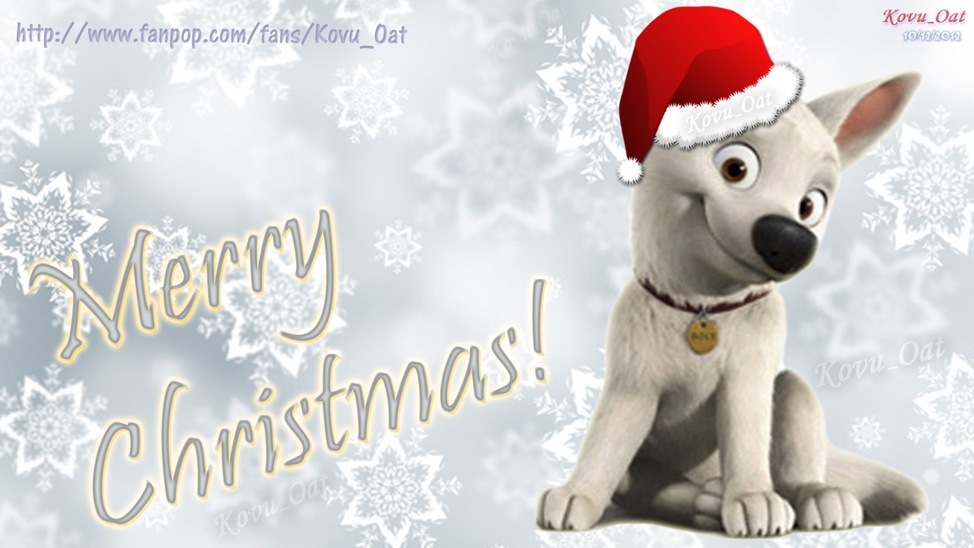Merry Christmas Disney Cute Bolt Wallpaper HD Christmas Wishes Dog HD Wallpaper