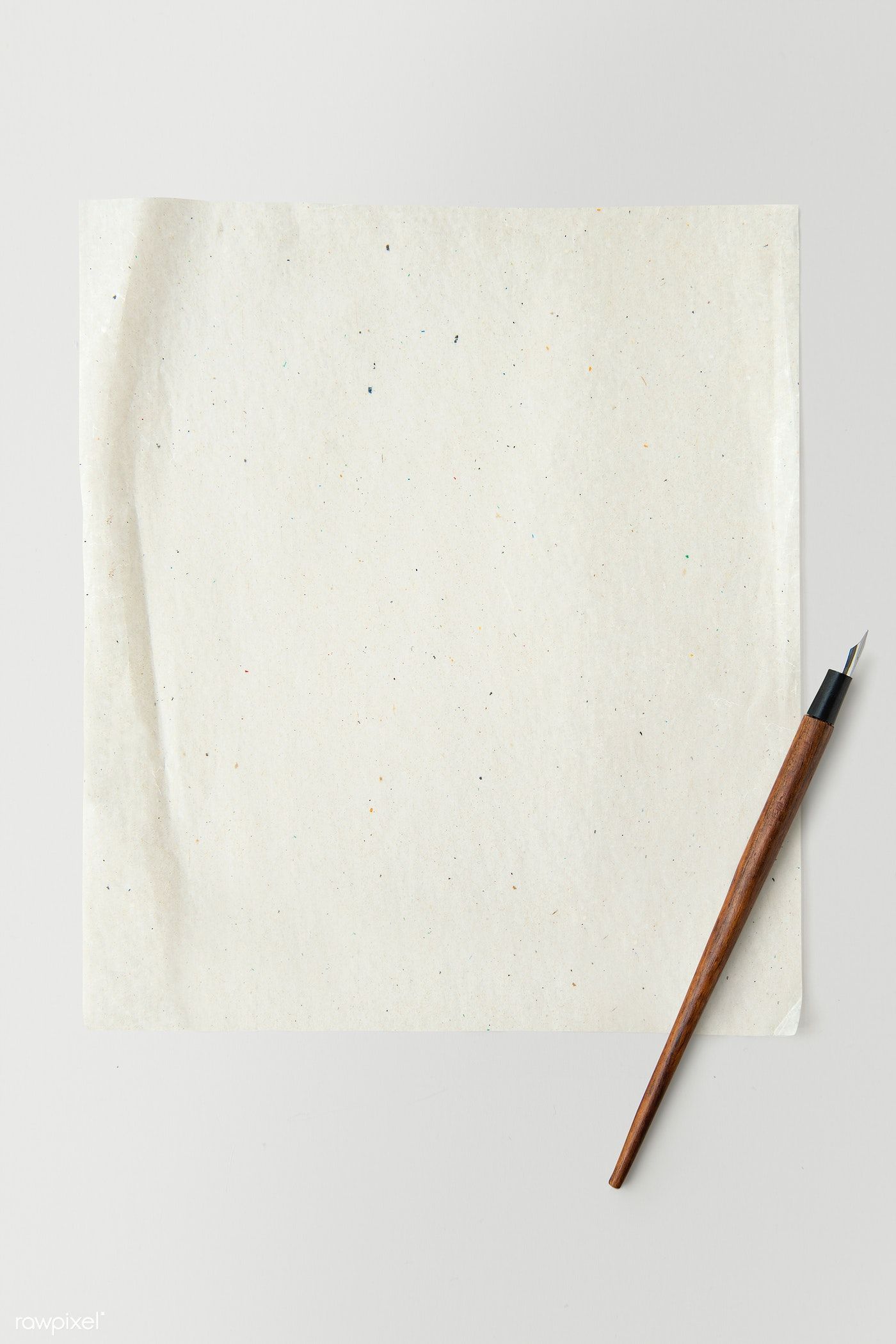 Blank white paper template with dry leaf, premium image by rawpixel.com /  KUTTHALEEYO