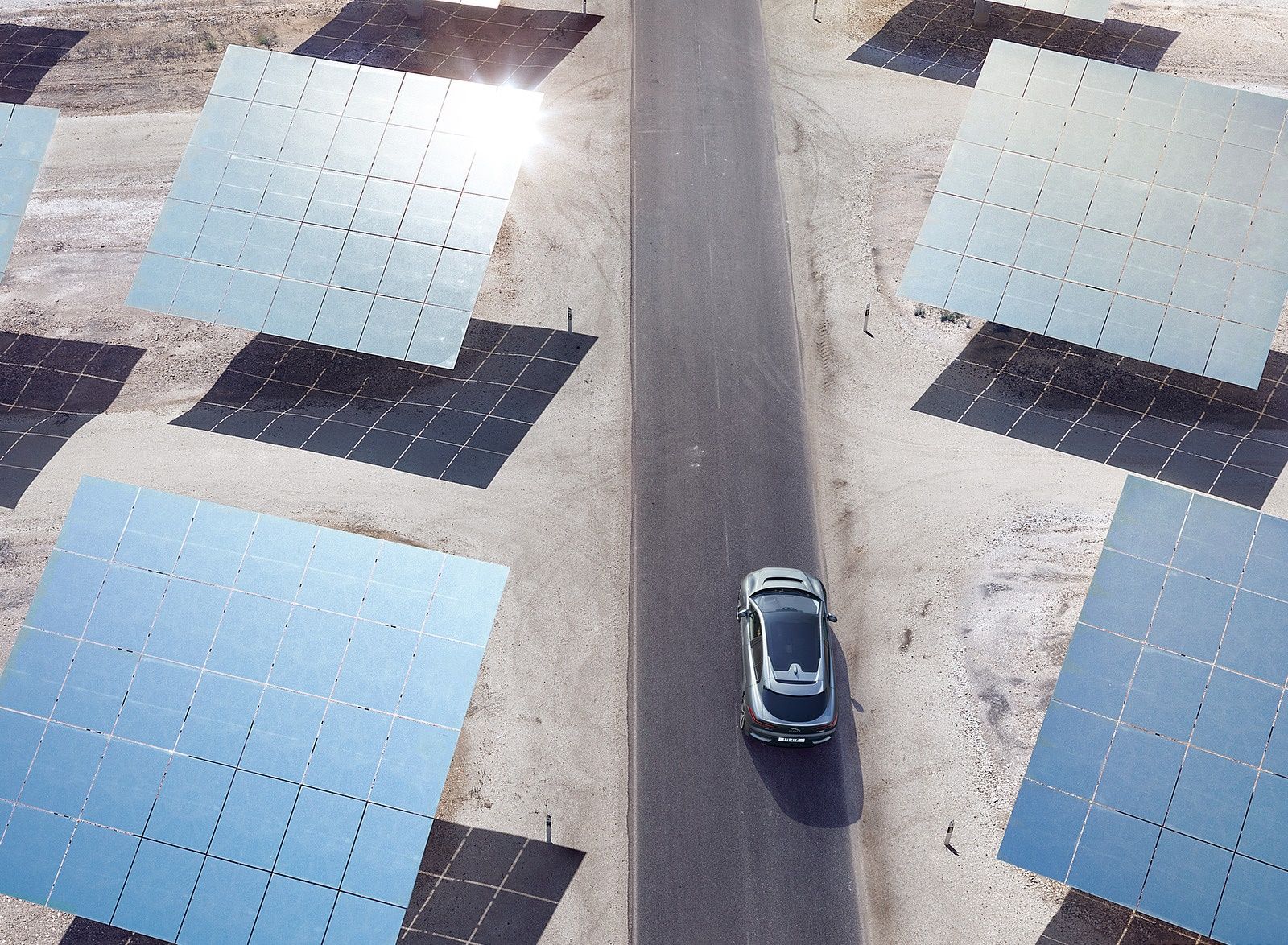 Jaguar I PACE And Solar Panels Top Wallpaper (114)