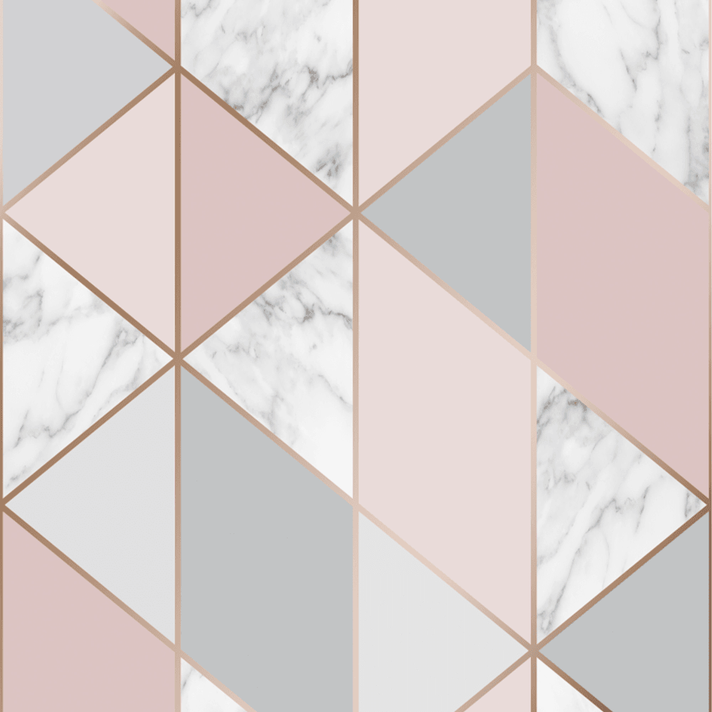 Sublime Marble Geo Blush Stripe Geometric Marble Effect Wallpaper 106503