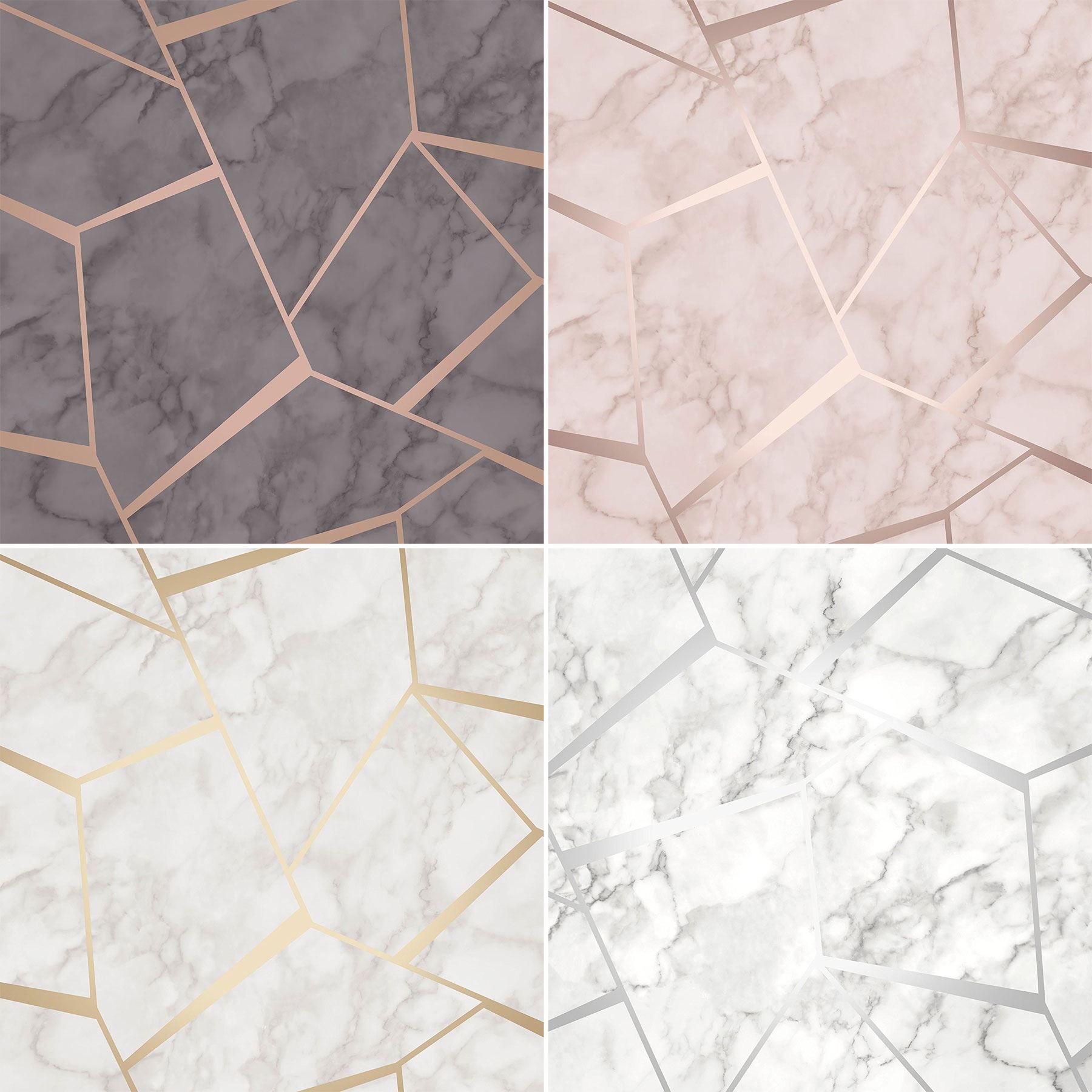 3D Geometric Marble Effect Apex Granite Wallpaper Metallic Luxury Fine Decor
