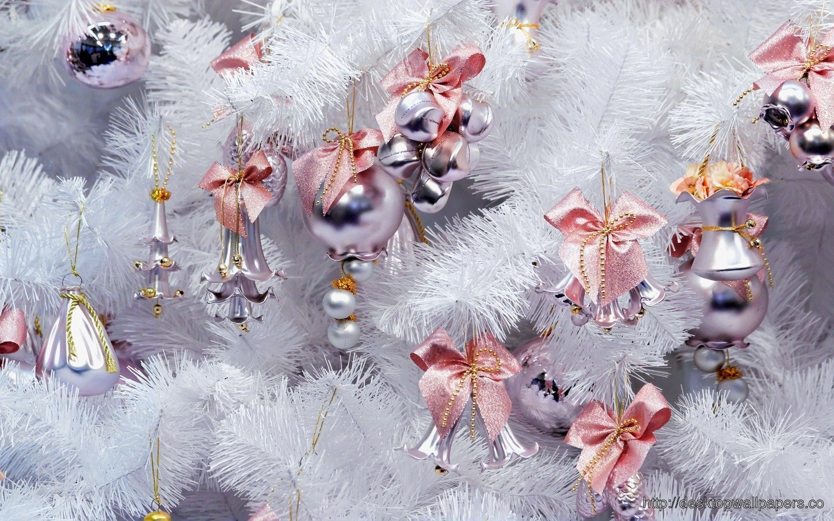 White Christmas Tree Silver Pink Hd Wallpaper. Christmas Wallpaper, Christmas Desktop Wallpaper, Silver Christmas Tree