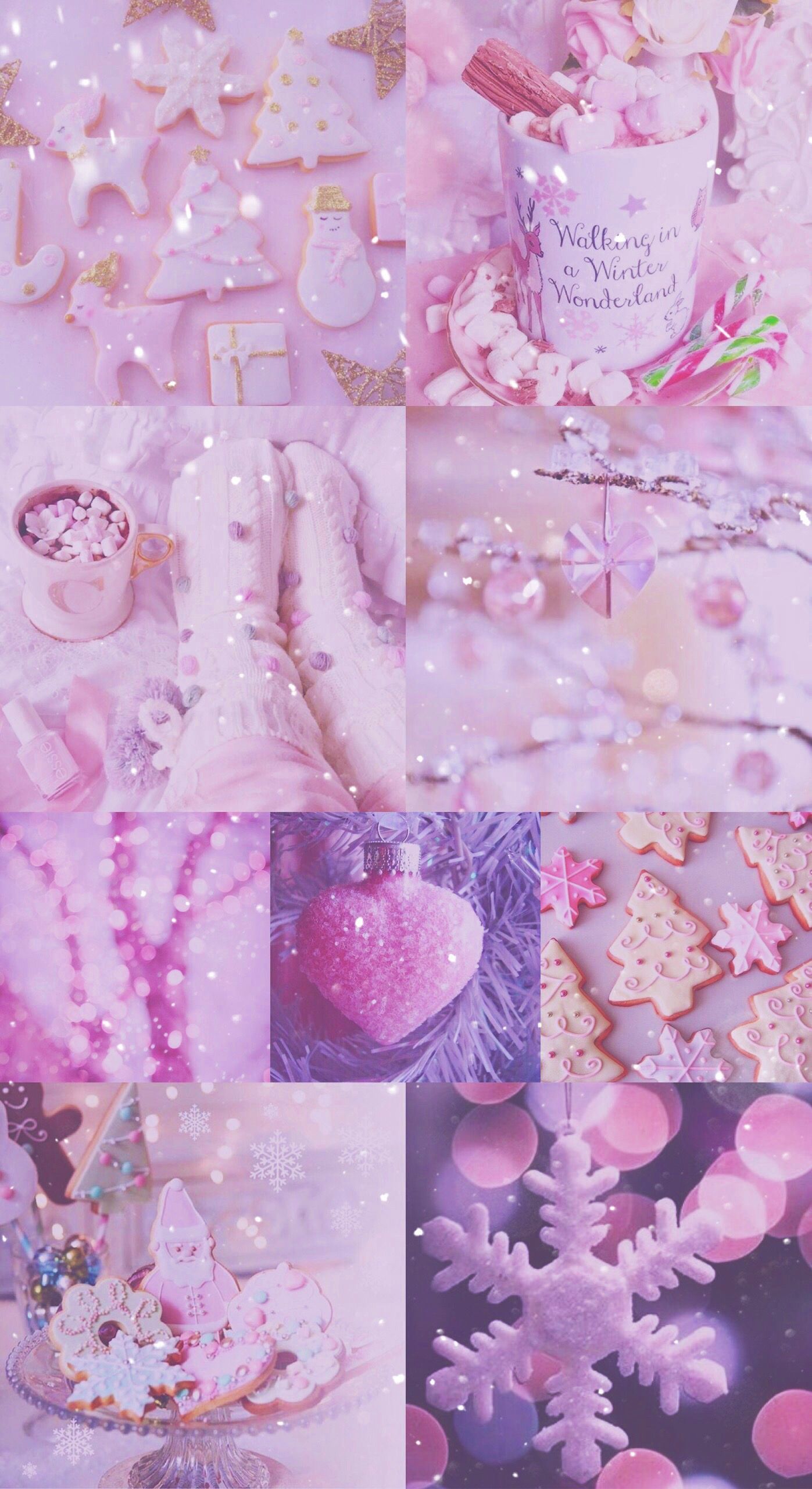xmas, Christmas, pink, pretty, sparkly, glitter, white, iPhone, background. Papeis de parede fofinhos, para iphone, Wallpaper bonitos