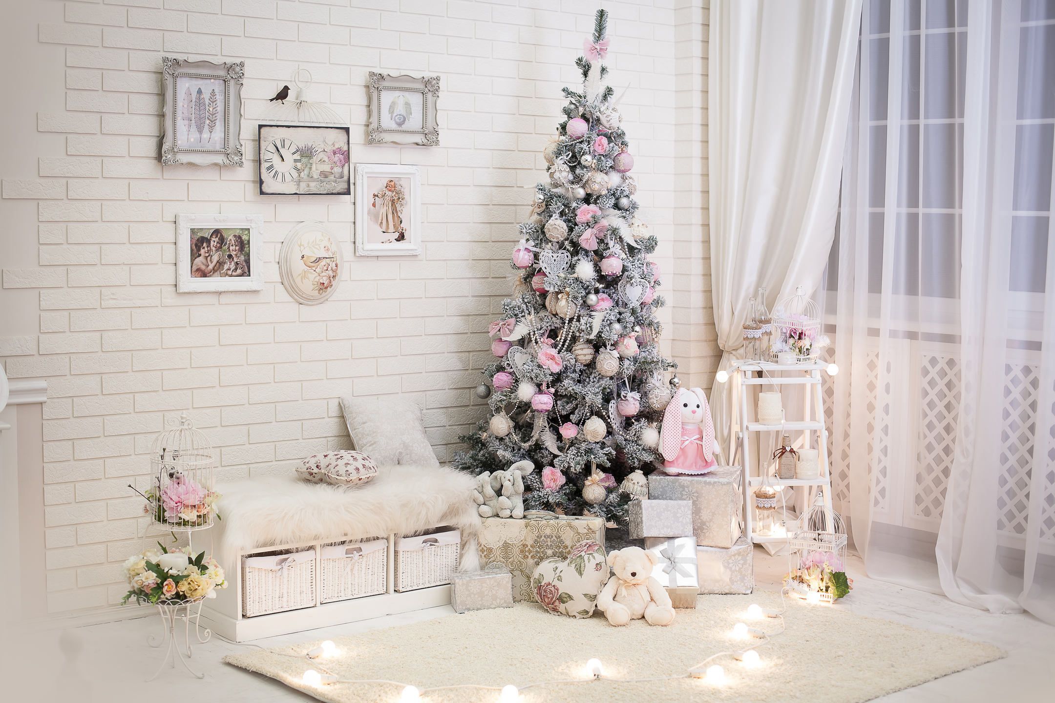 White Christmas Countdown HD Wallpaper Theme