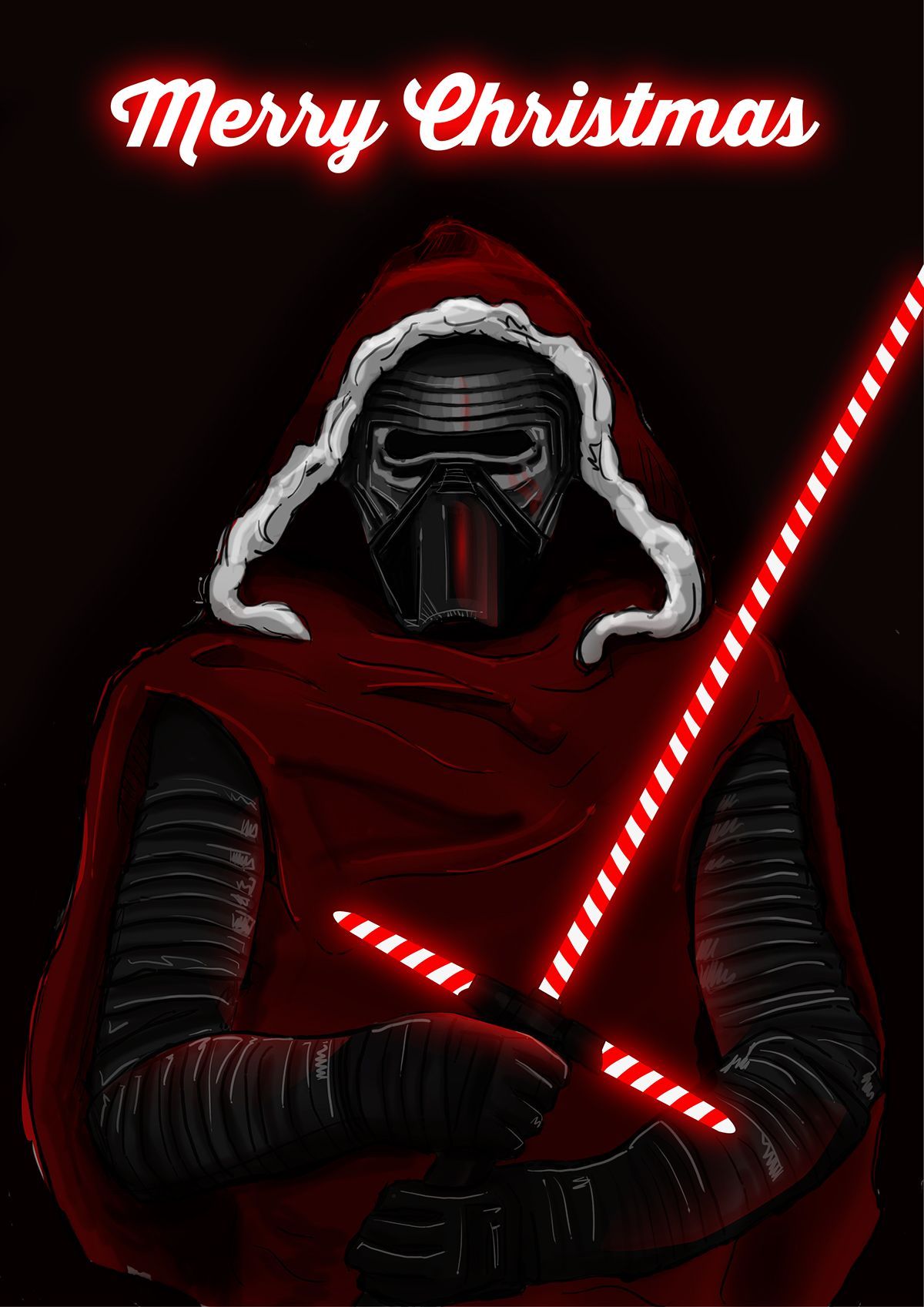 Kylo Ren merry christmas. Star wars picture, Star wars fandom, Star wars art