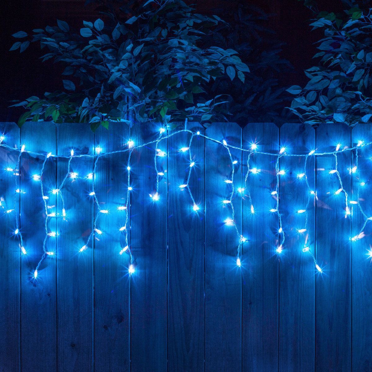 For $6.99. Blue Mini outdoor icicle lights. 100 bulb icicle light strings. Blue aesthetic tumblr, Blue aesthetic dark, Blue aesthetic pastel