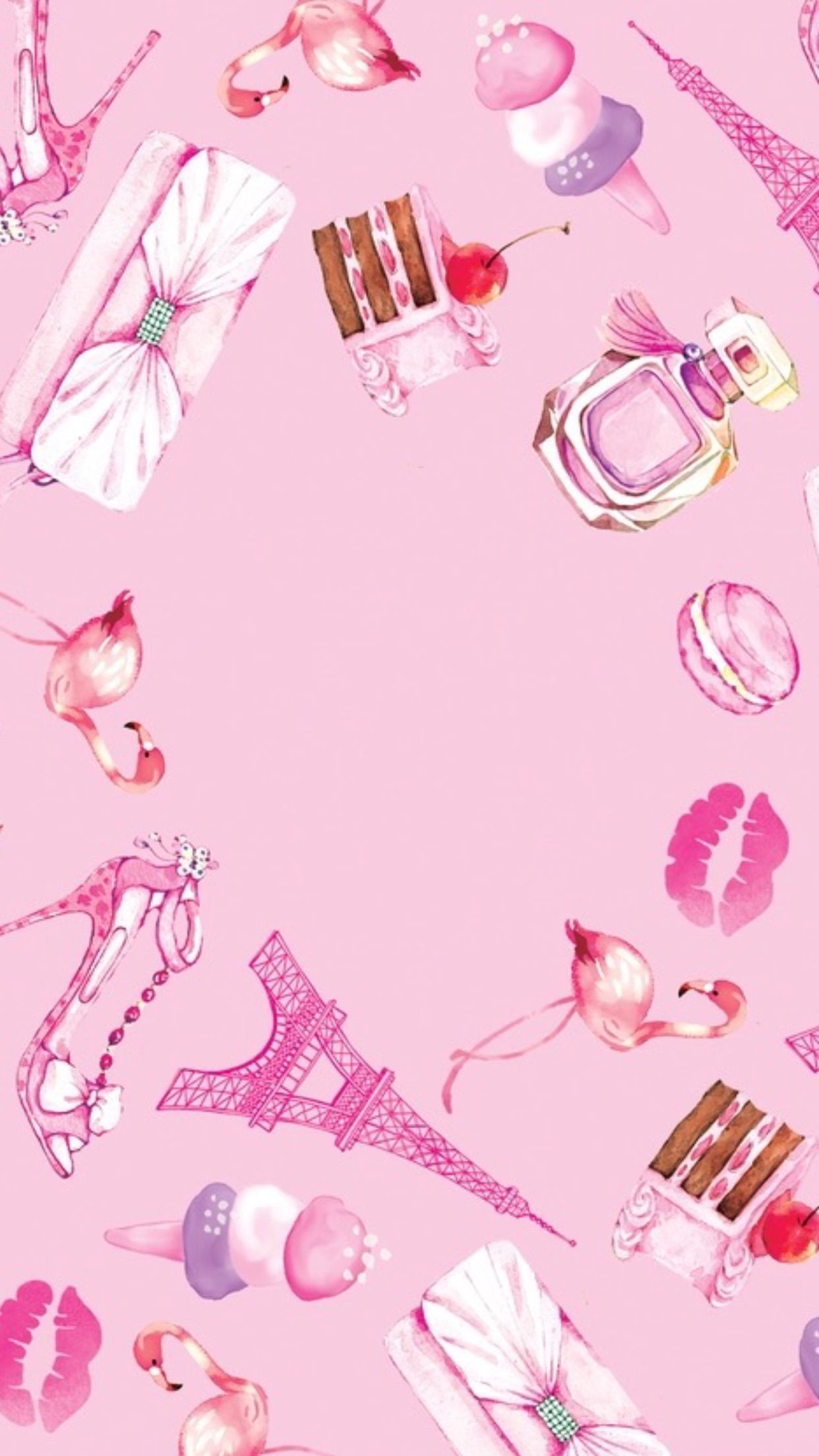 pink girly things background