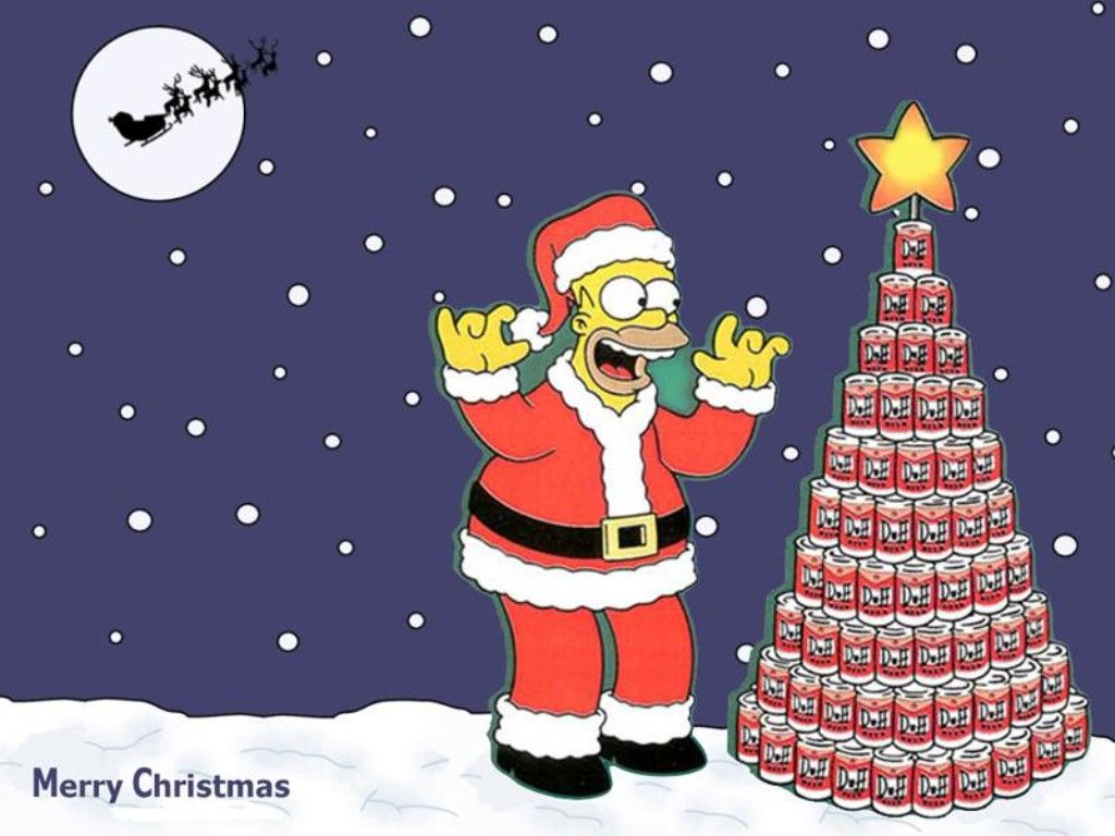 Christmas Wallpaper: Simpsons Christmas Wallpaper