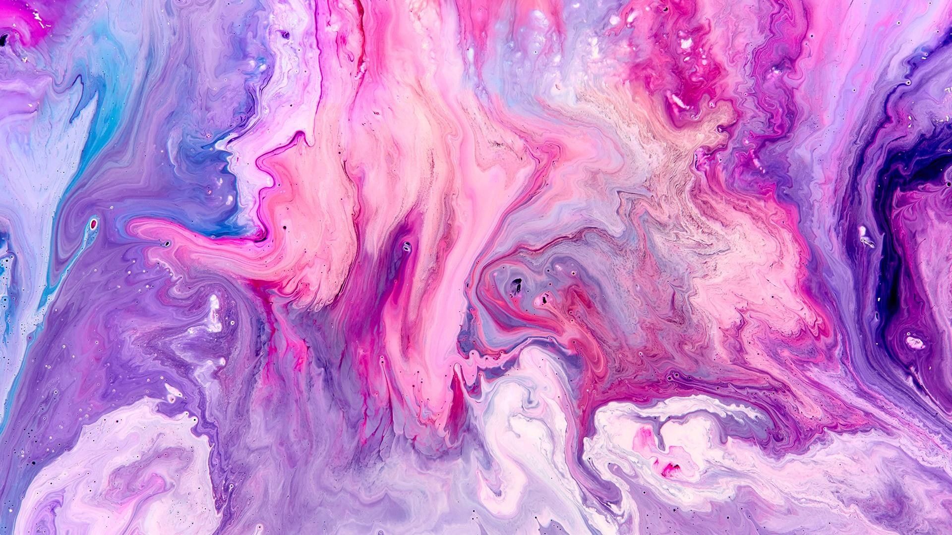 Painting, Colorful, Pink, Purple, Violet, Watercolor And Purple Marble Wallpaper & Background Download