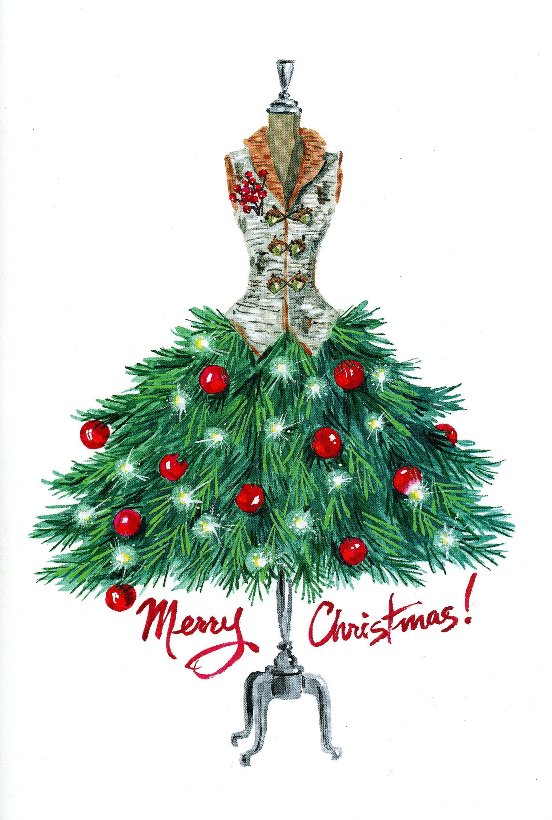 J. Peterman Holiday catalog 2014 Merry Christmas dress form illustration. Christmas illustration, Christmas drawing, Holiday wallpaper