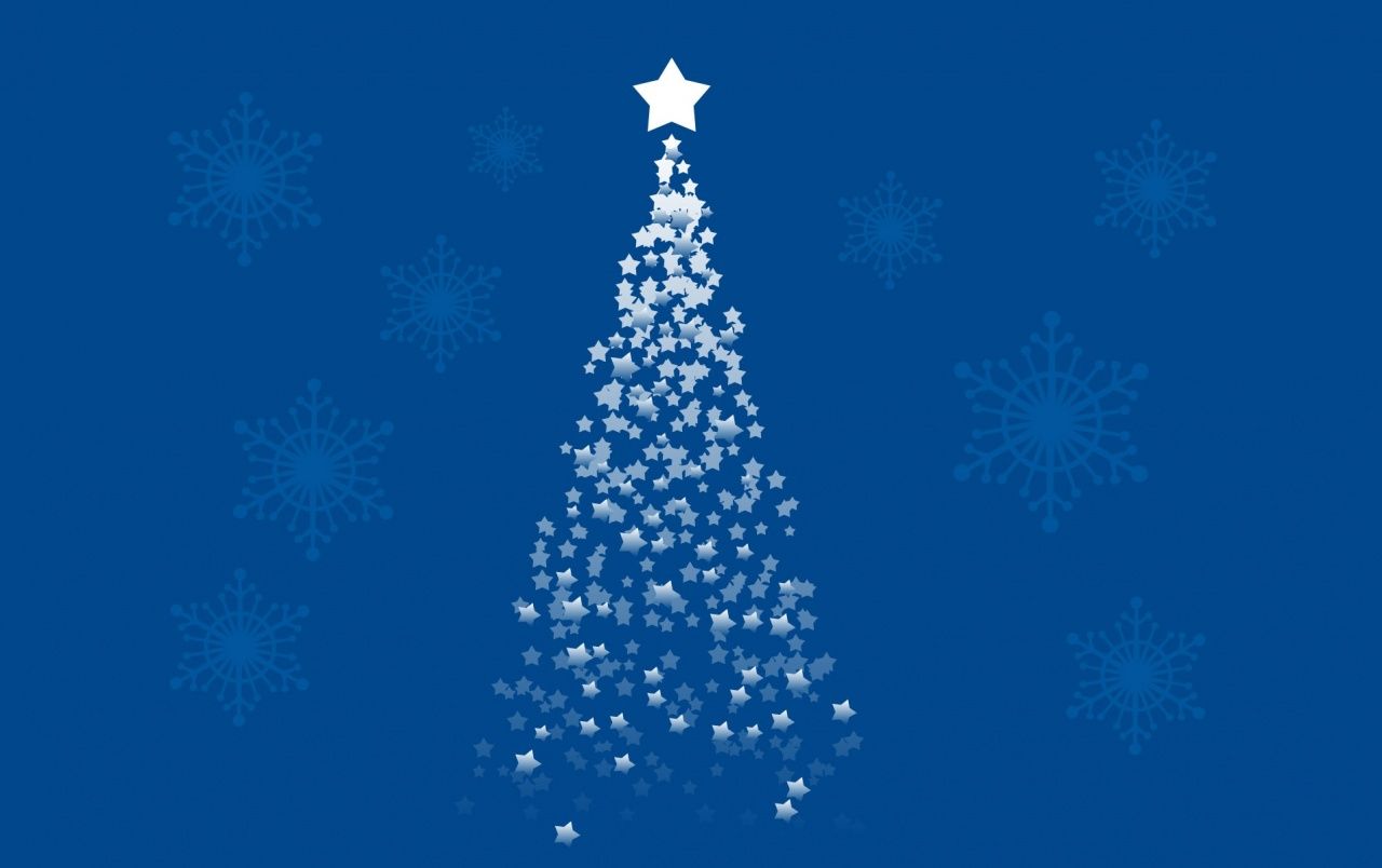 Blue Stars Christmas Tree wallpaper. Blue Stars Christmas Tree