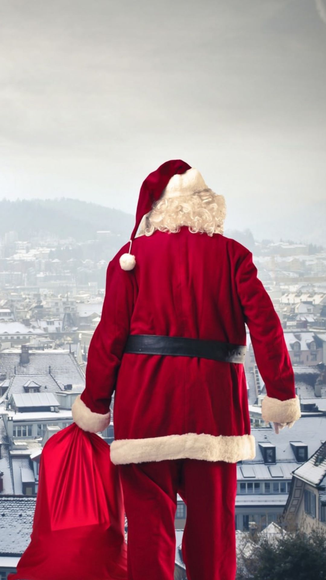 Wallpaper reindeer, Santa Claus, Christmas Day, dress, red. Santa claus wallpaper, Wallpaper iphone christmas, Santa claus