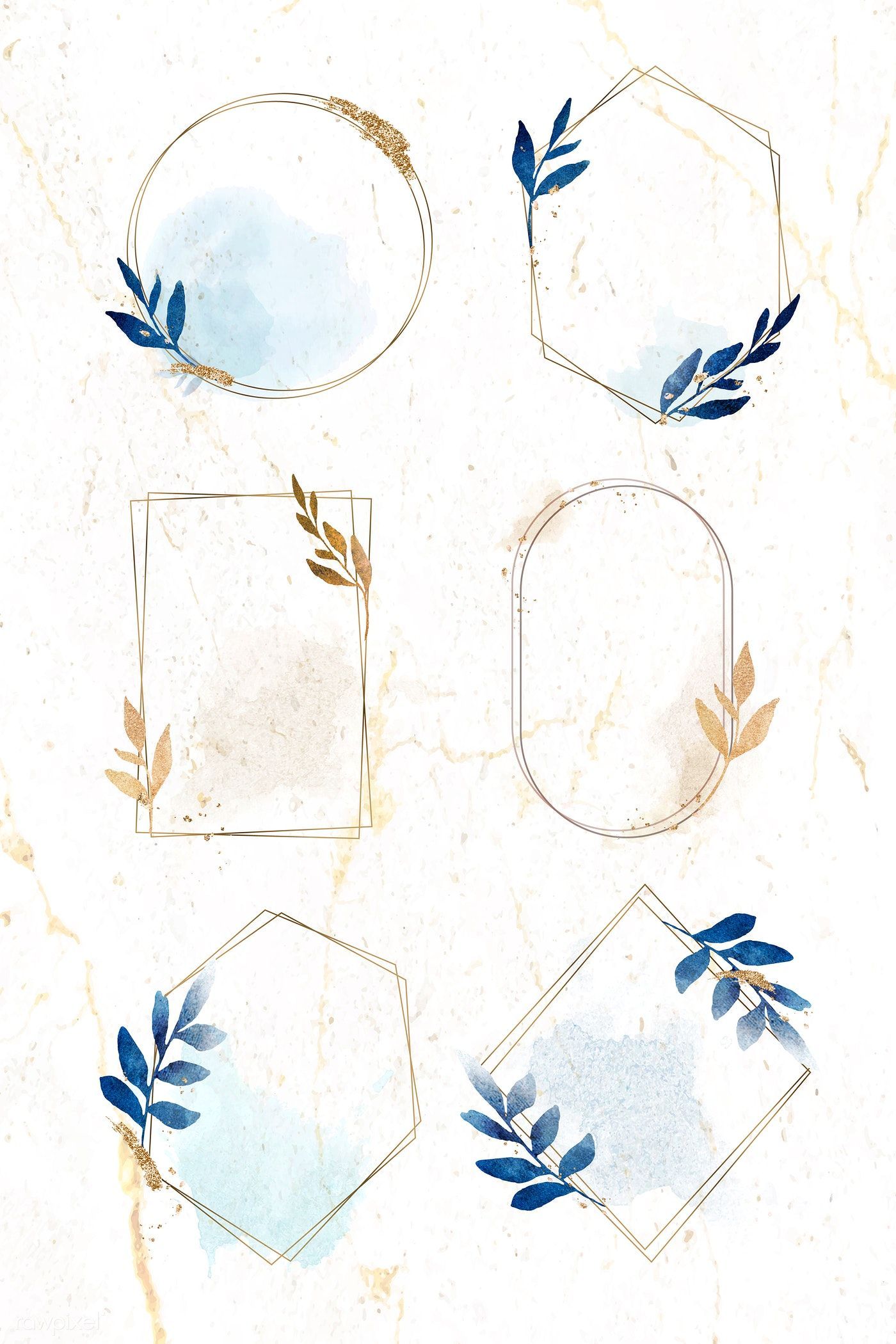 Download premium vector of Christmas gold frames on beige marble