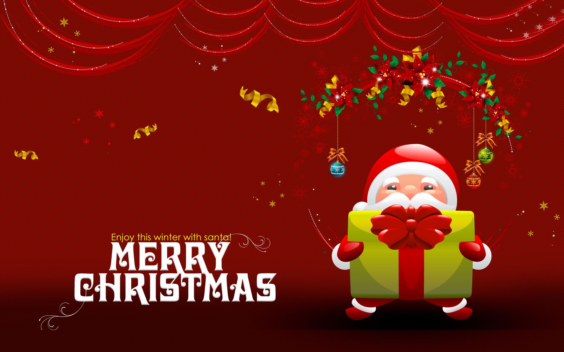 Free download Merry Christmas Wallpaper Red Download [1920x1200] for your Desktop, Mobile & Tablet. Explore Merry Christmas Desktop Background. Beautiful Christmas Desktop Wallpaper