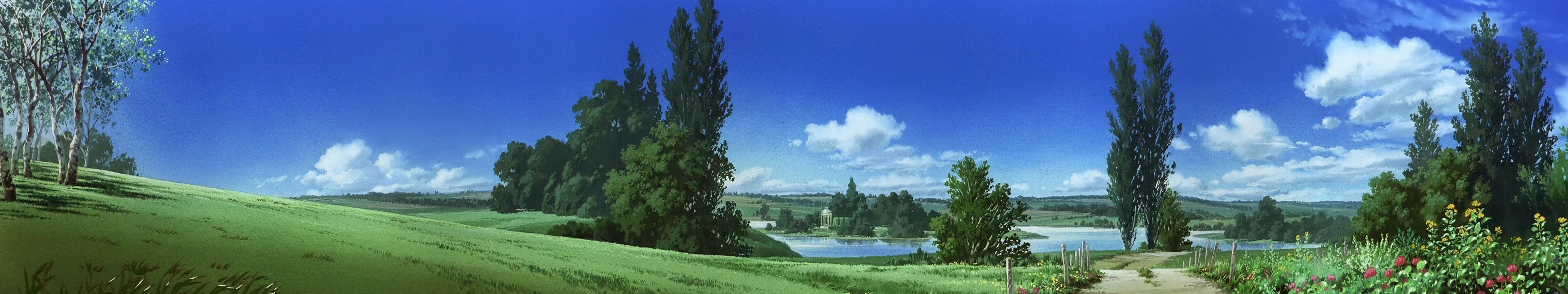 Anime landscape wallpaper [5760x1080]