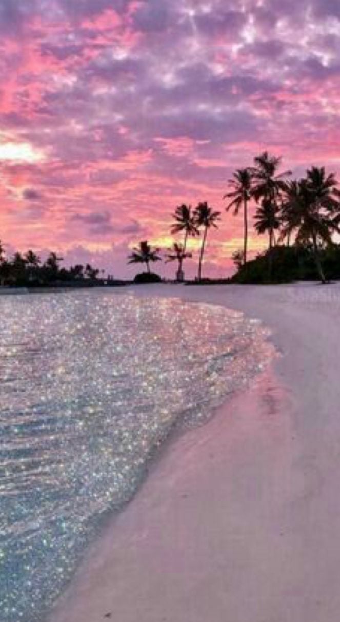 sea #glitter #aesthetic #glittersea. iPhone wallpaper vintage, Sunset wallpaper, Beautiful wallpaper