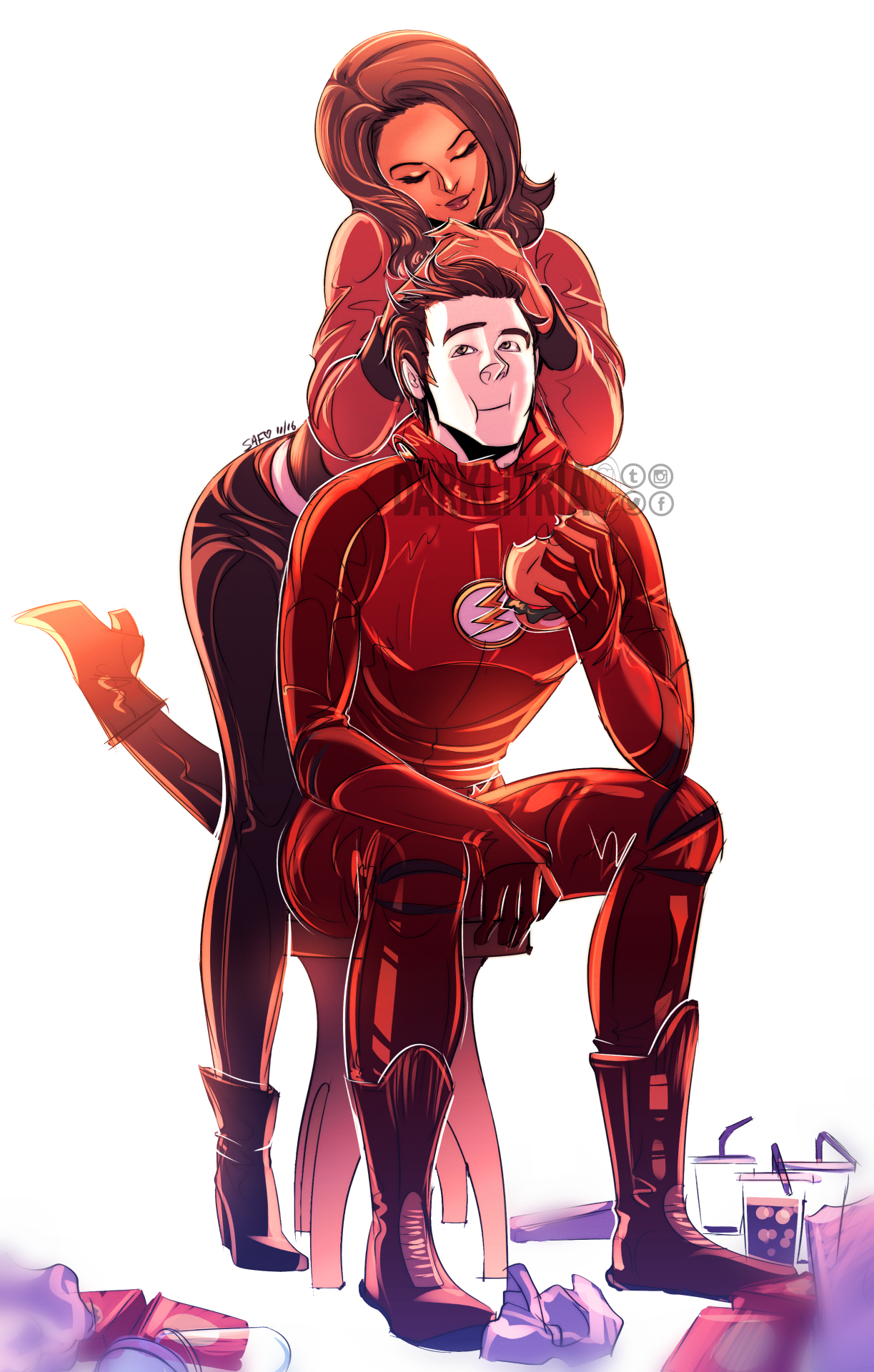 darklitria: “ imma draw another one after tis >3> and then im done for now [] [Twitter] [Instagram] [Face. Flash drawing, Superhero art, Flash wallpaper