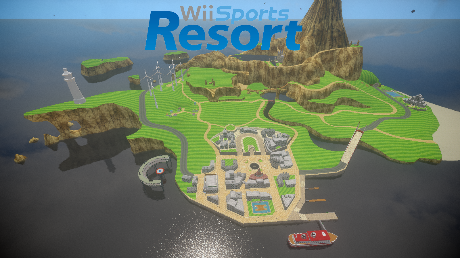 wii sports resort island flyover map