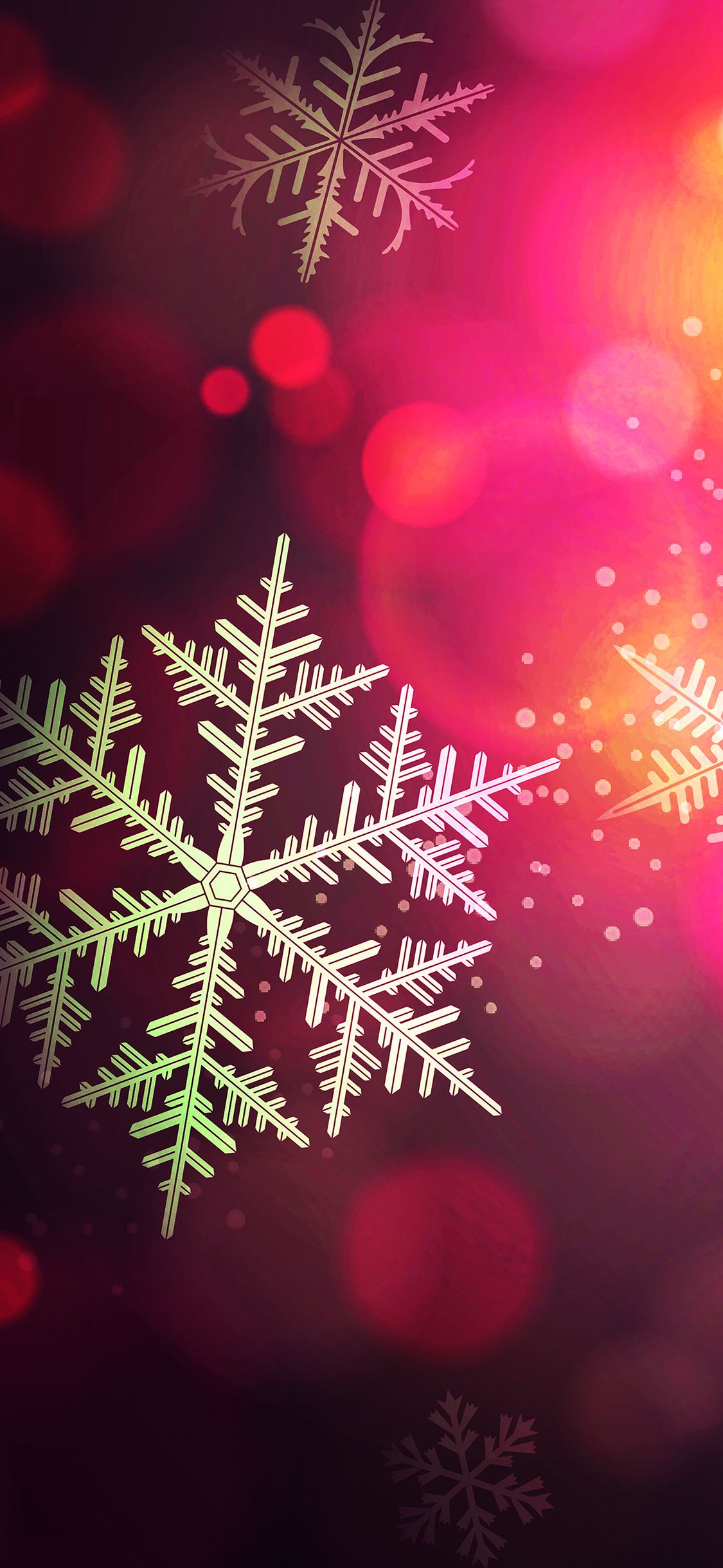 Snow bokeh iPhone X Wallpaper Free Download