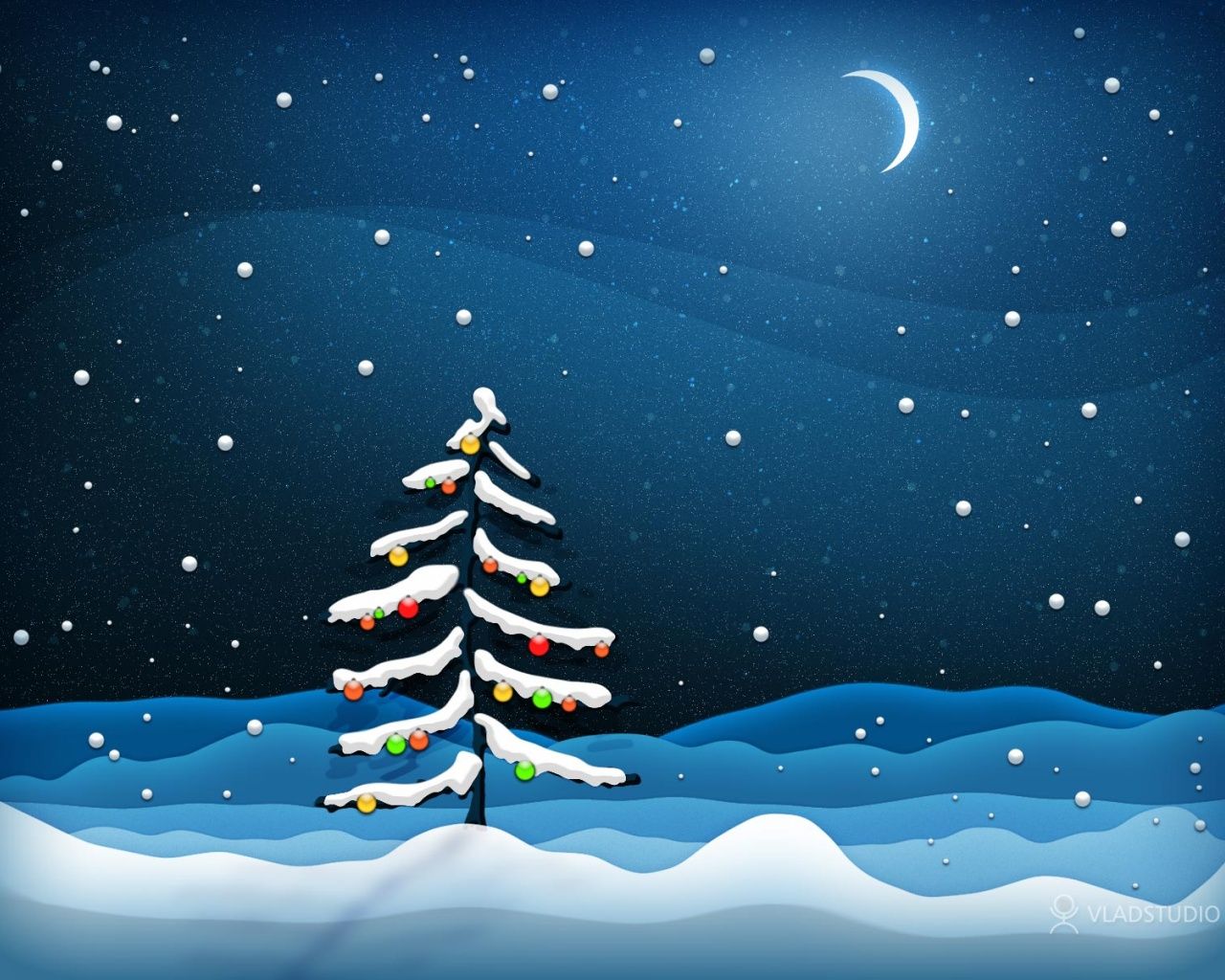 Christmas tree desktop PC and Mac wallpaper
