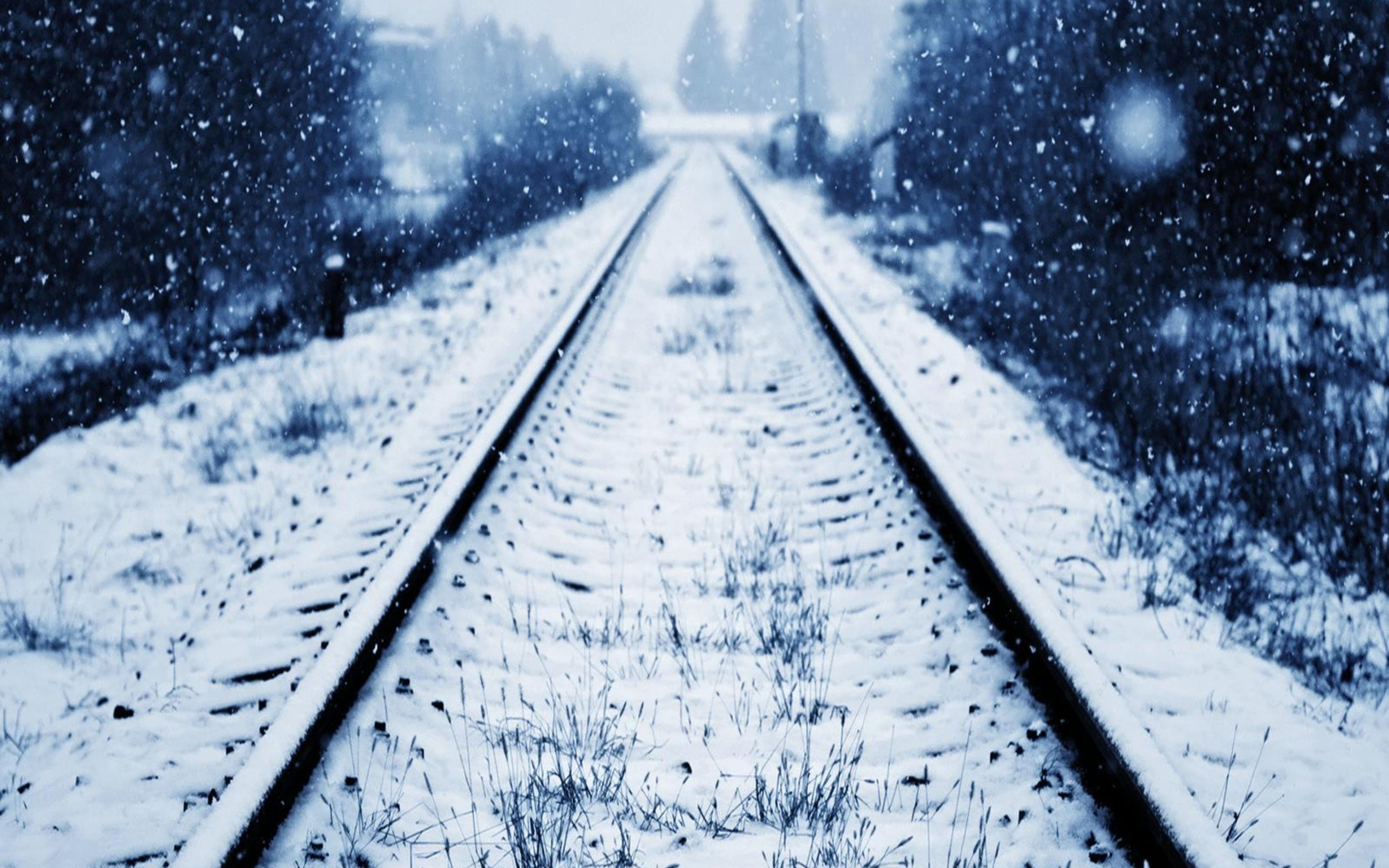 Railroad in winter