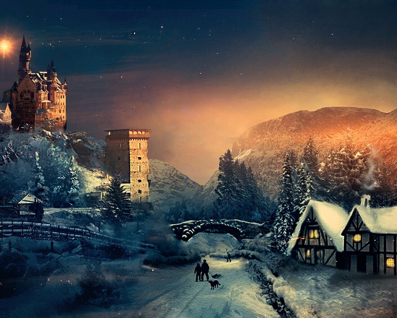 Christmas Winter Season 1280x1024 Resolution HD 4k Wallpaper, Image, Background, Photo and Picture