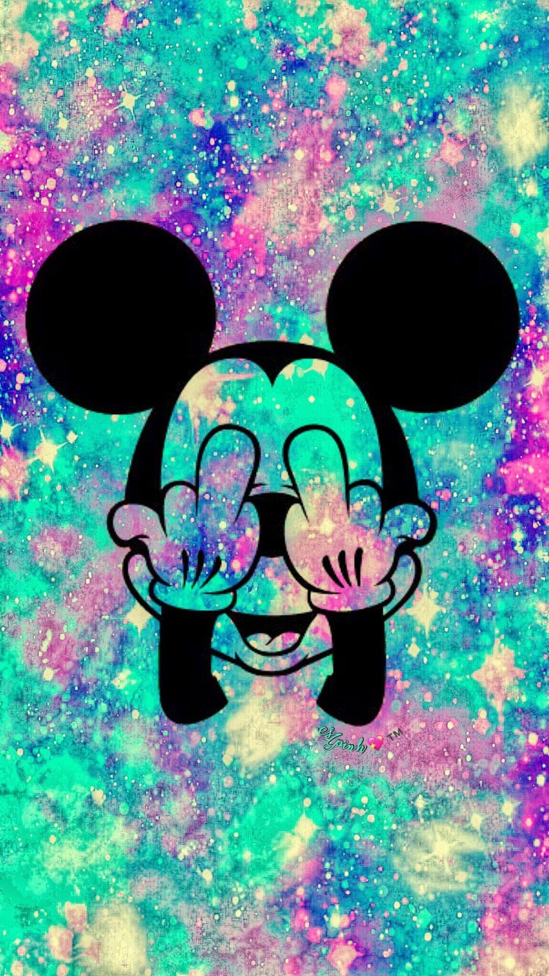 Lock Screen Abstract Mickey Mouse Wallpaper