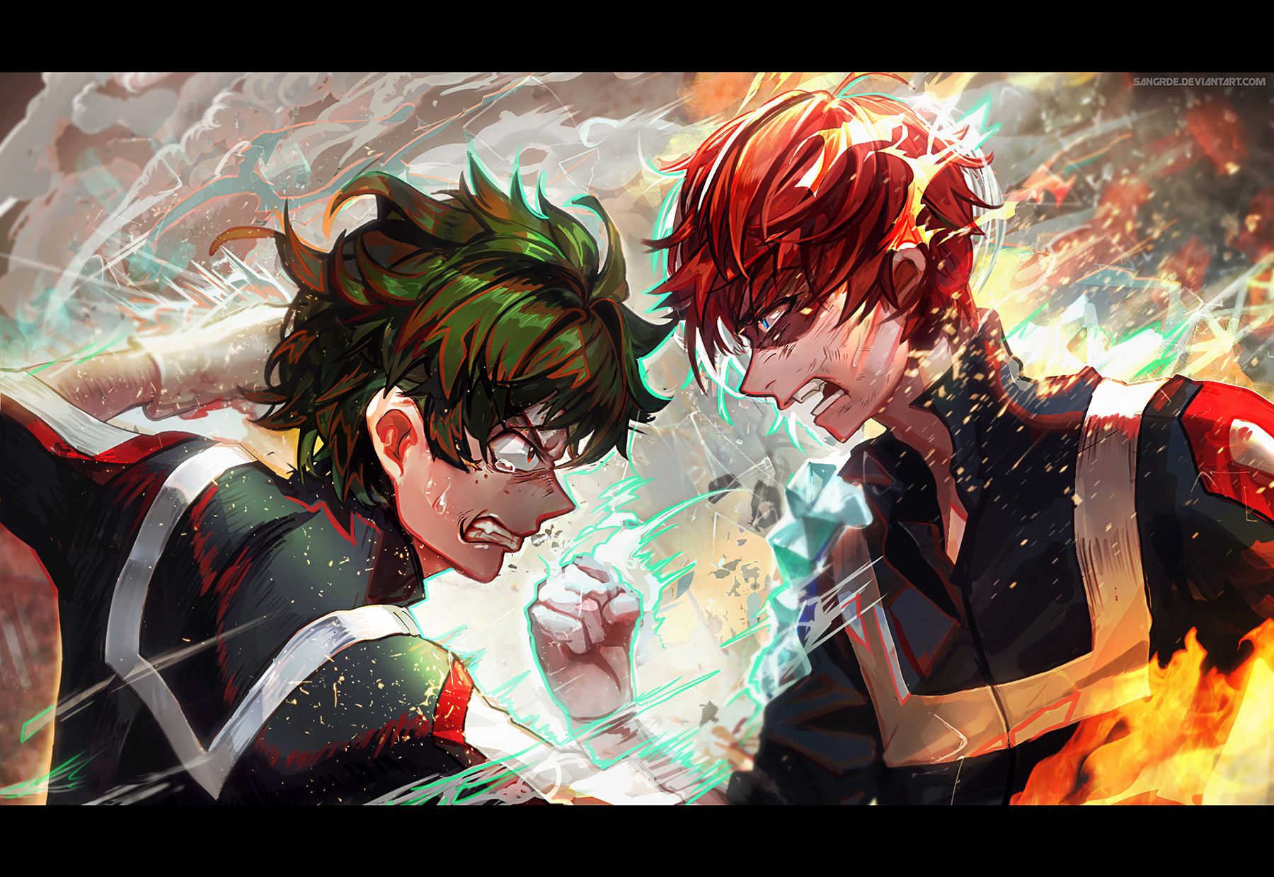 boku no hero academia todoroki and deku Top Wallpaper