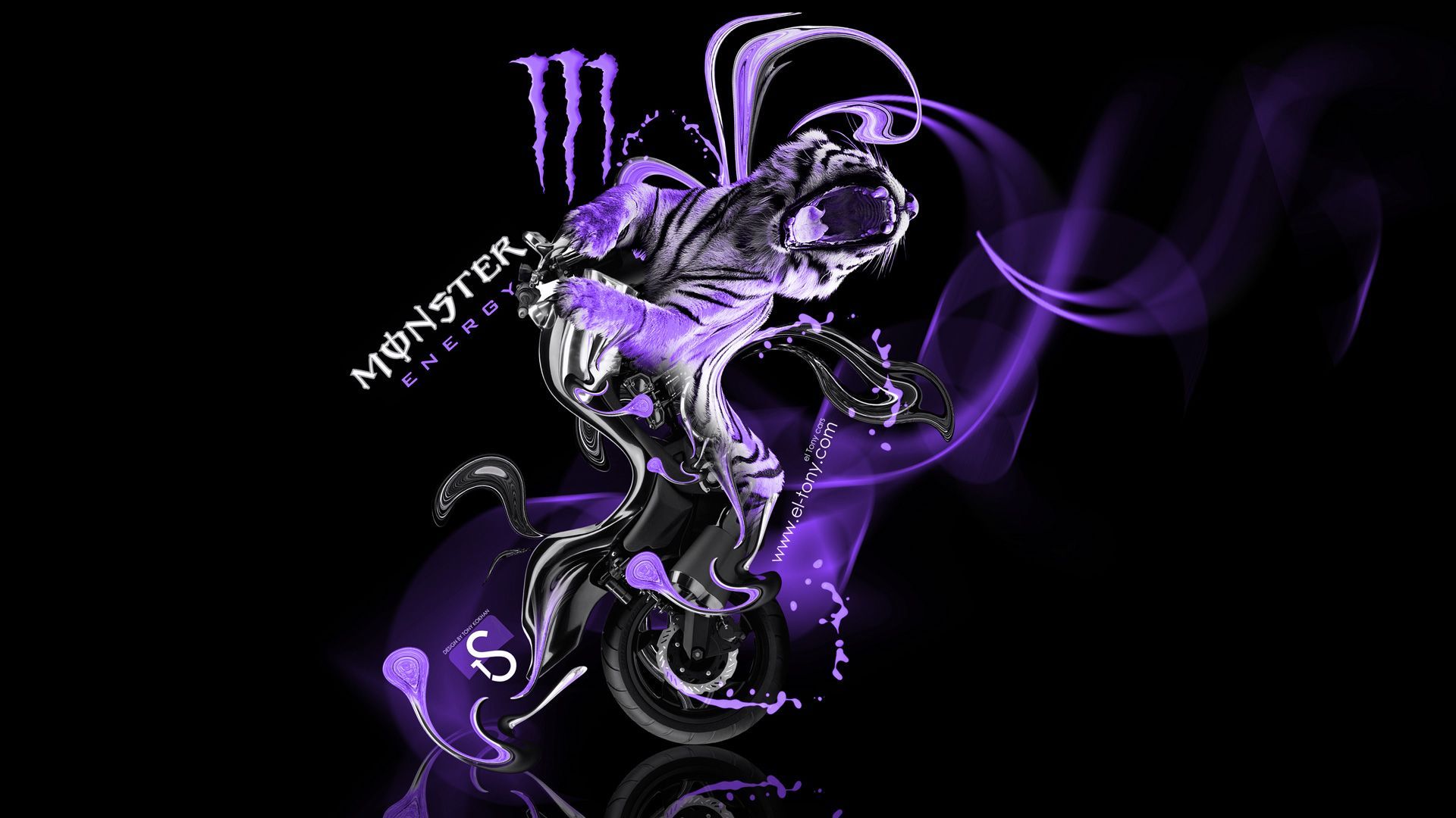 Purple Monster Energy Logo