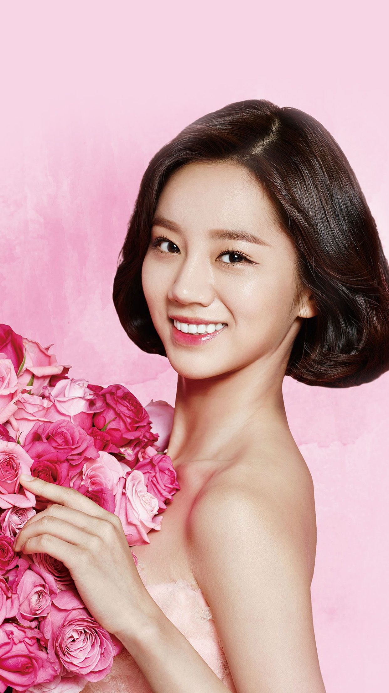 iPhone X wallpaper. flower hyeri cute pink kpop girl