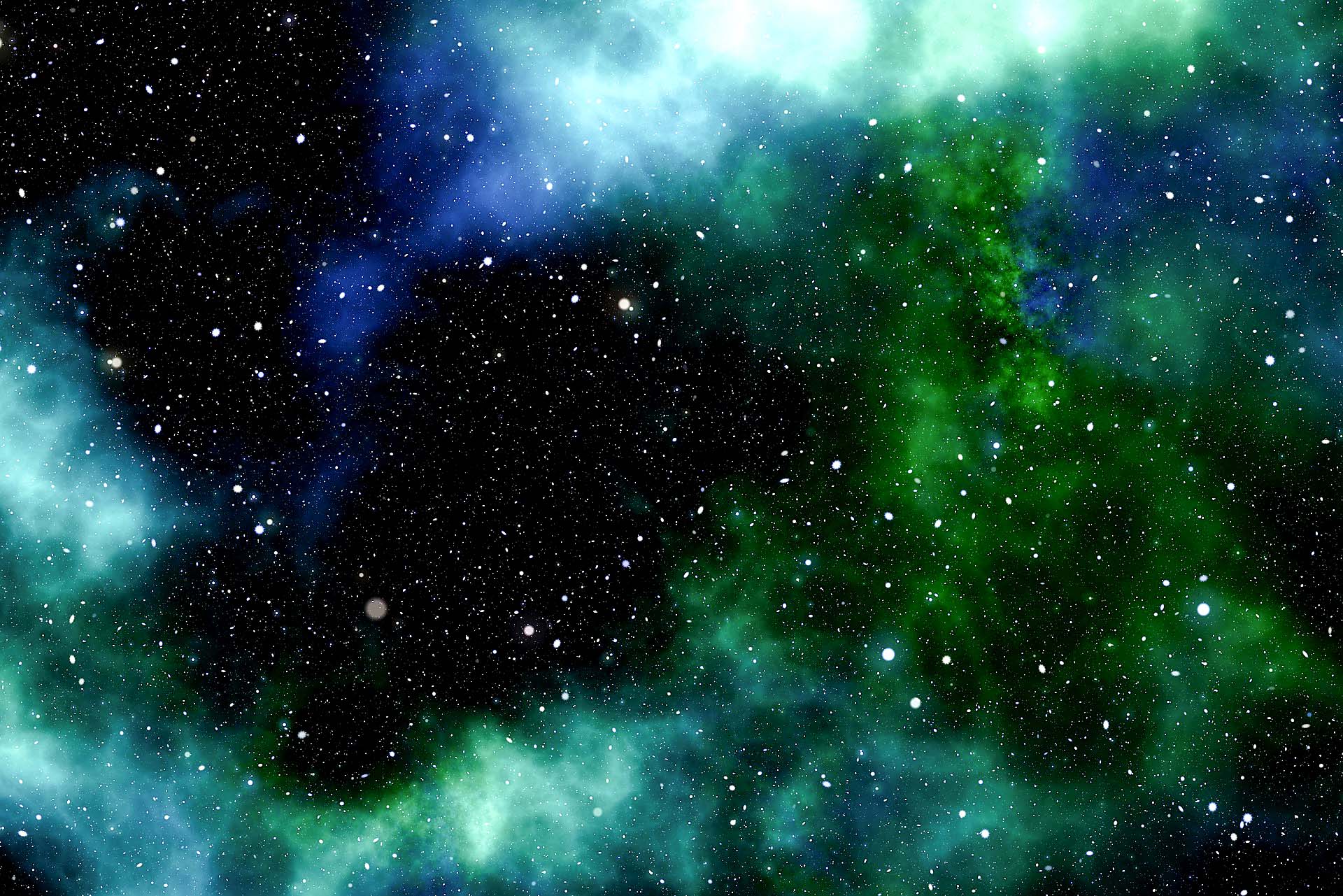 Cosmos Star With Beautiful Green Dust Wallpaper