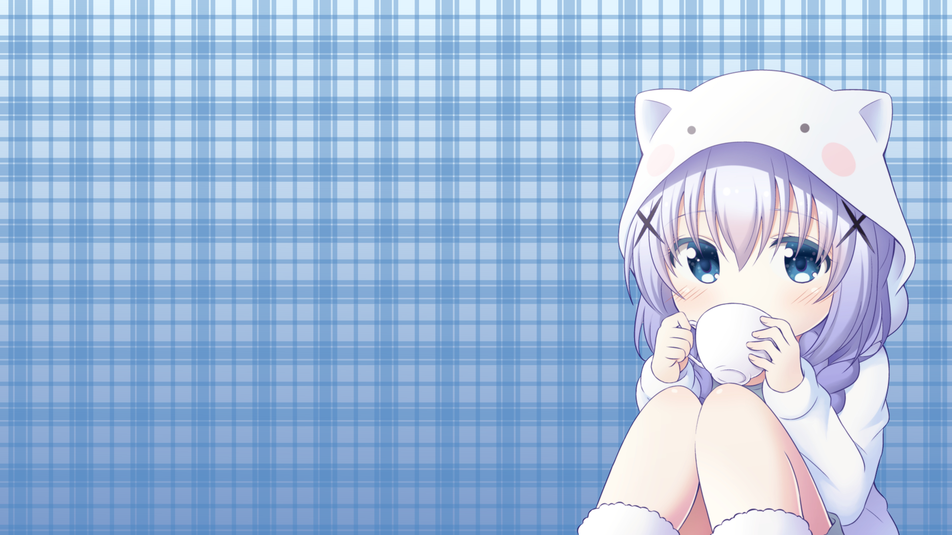 Download wallpapers Chino Kafu, manga, Gochuumon wa Usagi desu ka, blue  eyes, Is the Order a Rabbit for desktop free. Pictures for desktop free