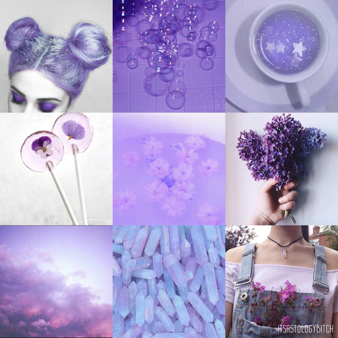 Taurus Color Aesthetic • Purple: The color of creativity, wisdom and independence. Overall, a calm, soothin. Purple aesthetic, Aesthetic collage, Taurus