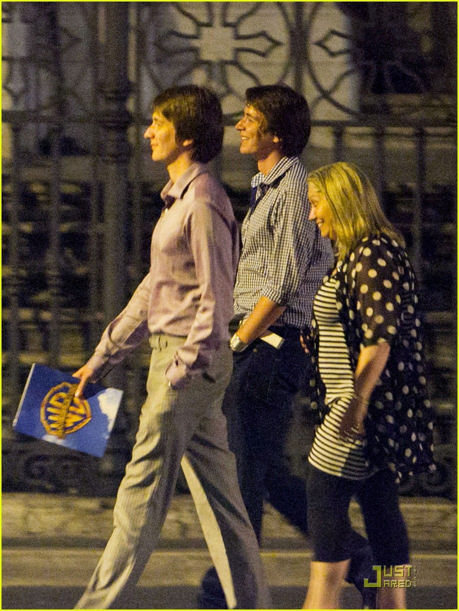 James and Oliver Phelps at Dal Bolognese in Rome, Italy on Friday night (July 1) and James Phelps Photo