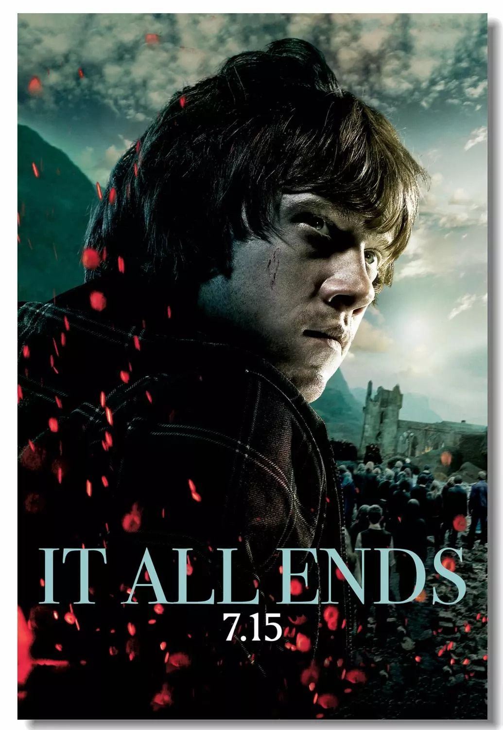 Custom Canvas Wall Prints HP7 Ron Weasley Twins Poster James Phelps Oliver Phelps Wallpaper Bar Office Wall Sticker Mural #. Wall Stickers