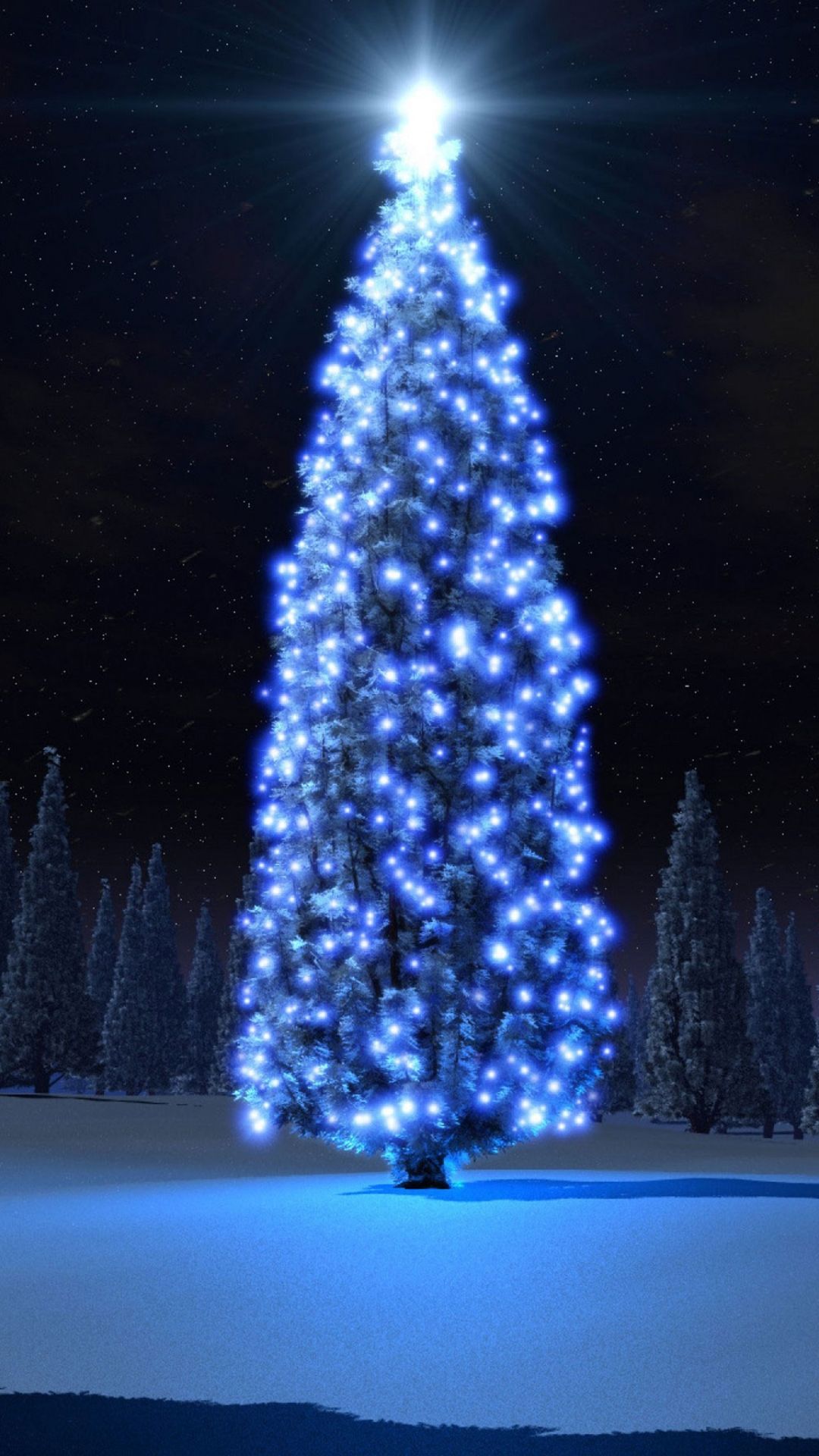 Aesthetic Christmas iPhone Background. Wallpaper iphone christmas, Christmas tree wallpaper, Blue christmas tree