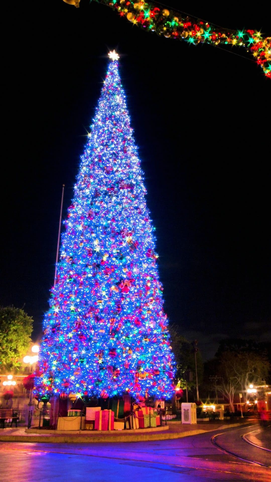 Blue Shining Christmas Tree