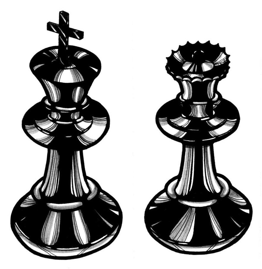 King Chess Piece Tattoo Designs