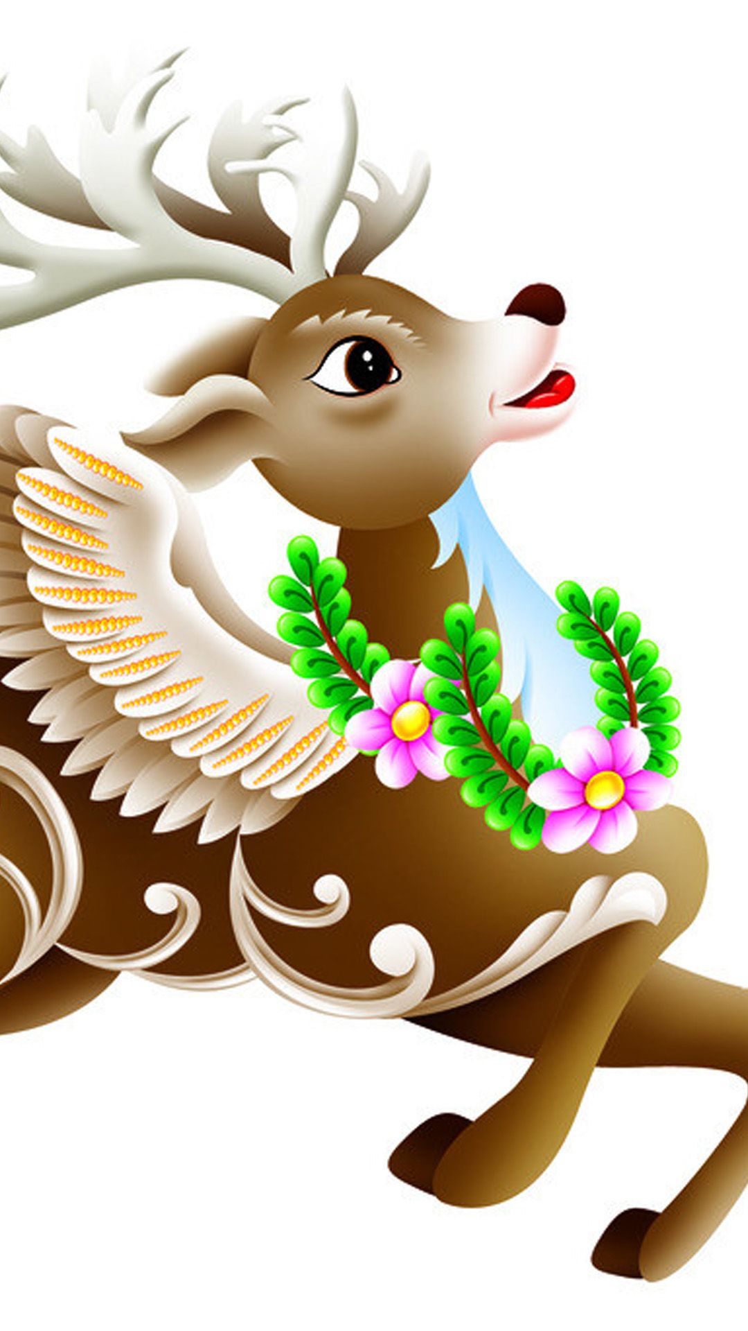 Lovely Christmas Deer Android wallpaper HD wallpaper