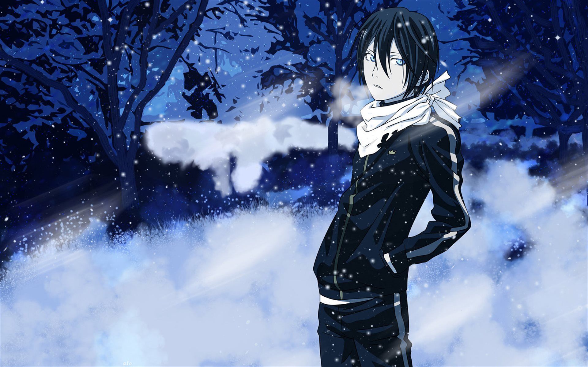 Download wallpaper Yato, winter, manga, Noragami for desktop with resolution 1920x1200. High Quality HD picture wallpaper